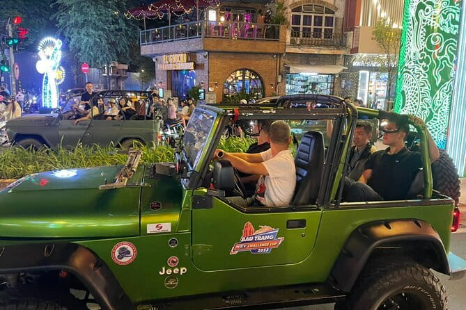 Saigon After Dark Foodie Tour by Army Open Air Jeep 4 Hours - Independence Palace, Post Office and Notre Dame Pass-By, Plus Banh Xeo and Nem Lui