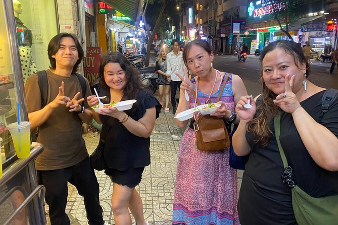 Saigon by Night: Private Street Food Walk You Can’t Miss - Bánh Xèo and Bánh Khọt in tiny lanes, plus the herbs that make it click