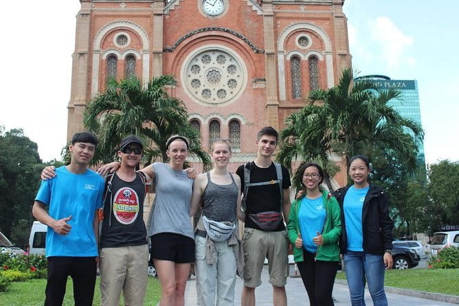 Saigon Jeep Tour : HIGHLIGHTS & HIDDEN GEMS By Vietnam Army Jeep - Notre Dame Cathedral Facade, Neo-Romanesque and Photo-Friendly