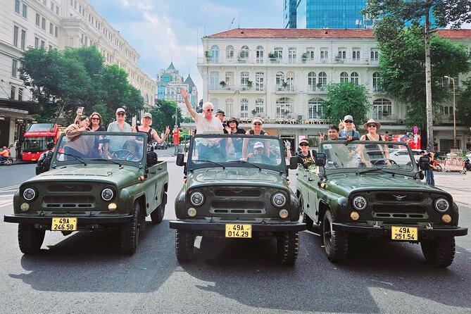 Saigon Jeep Tour with Food, Culture and Fun By Vietnam Army Jeep - A Soviet-era UAZ Jeep turns Saigon into street-level theater
