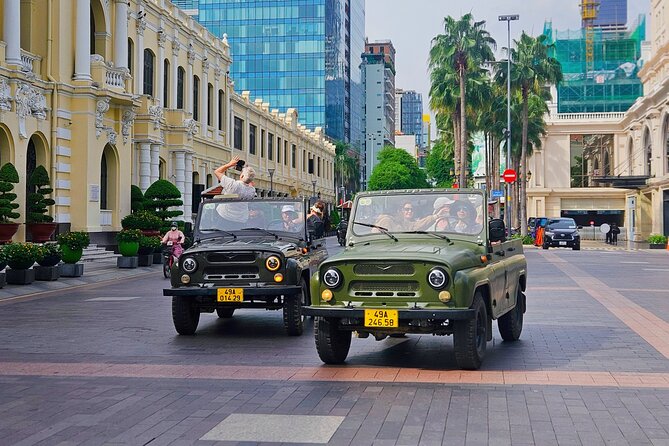 Saigon Jeep Tour with Food, Culture and Fun By Vietnam Army Jeep - District 1 pickup and how the 4-hour schedule really feels