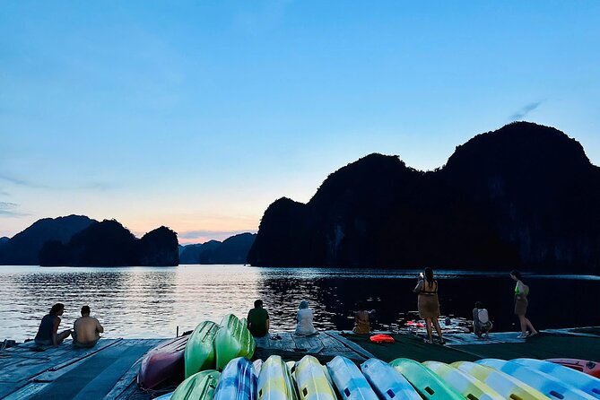 Sunset and Plankton Bioluminescent Night Kayak Lan Ha Bay - Night kayaking: paddling in the dark, then swimming with the guides